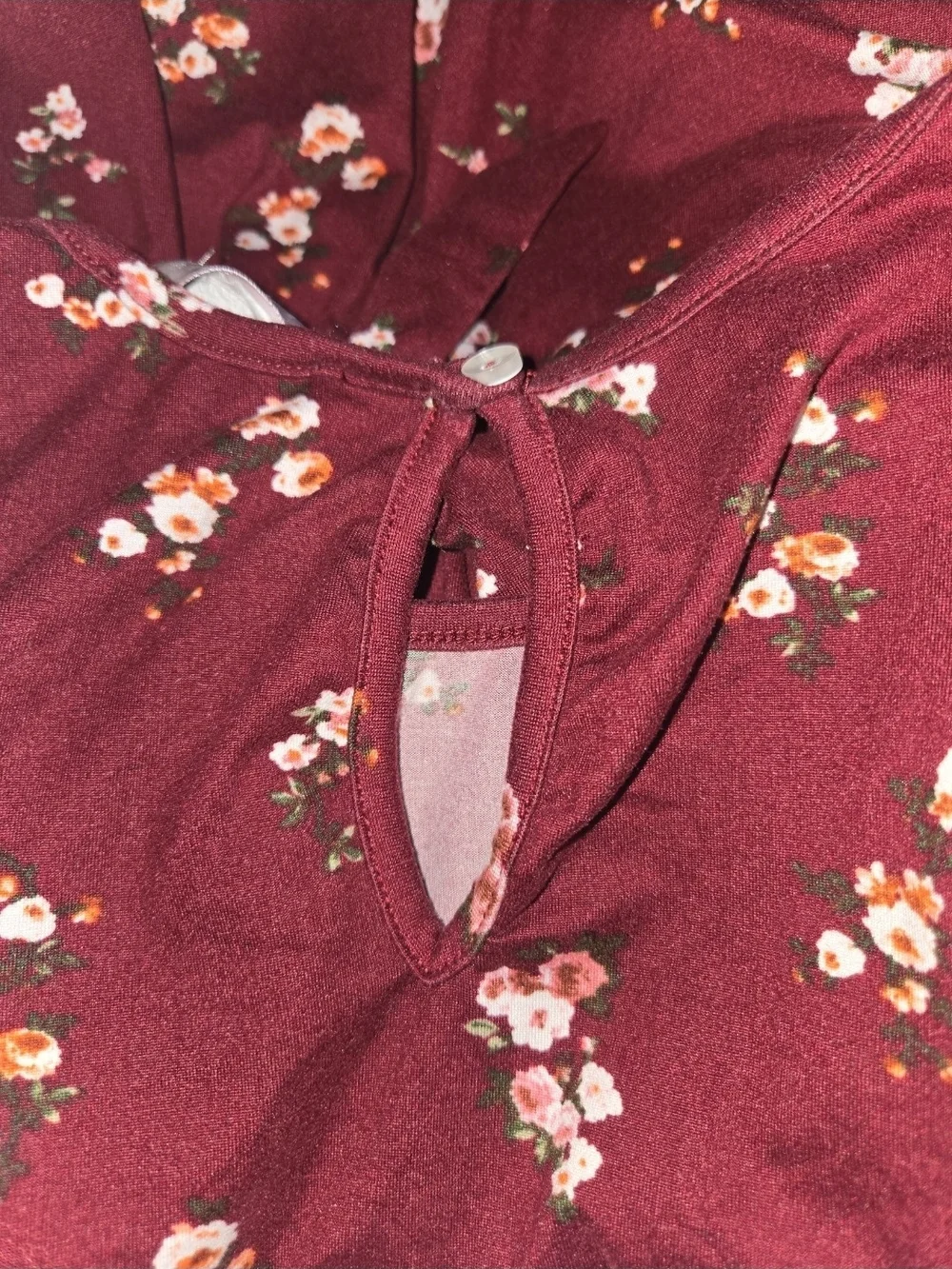 Love Girls Burgundy Floral Romper Jumpsuit - Size 10
